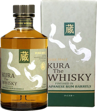 Explore Kura The Whisky Pure Malt Rum Barrel Finish. A Japanese whisky aged in rum barrels for a captivating blend of rich flavors and tropical sweetness.