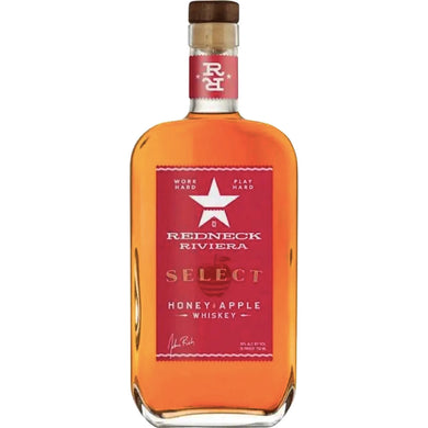 Discover the rich blend of honey, apple, and premium American whiskey in Redneck Riviera Select Honey Apple Whiskey. Perfect for sipping or mixing.