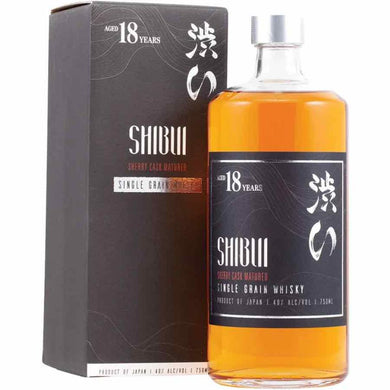 Discover Shibui Single Grain 18 Year Sherry Oak—an exquisite Japanese whisky with layers of sherry sweetness, toffee, and oak. Perfect for true connoisseurs.  