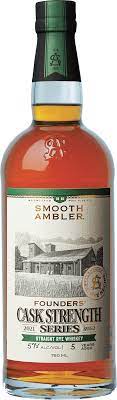 Smooth Ambler Founders Cask Strength Series Rye Whiskey