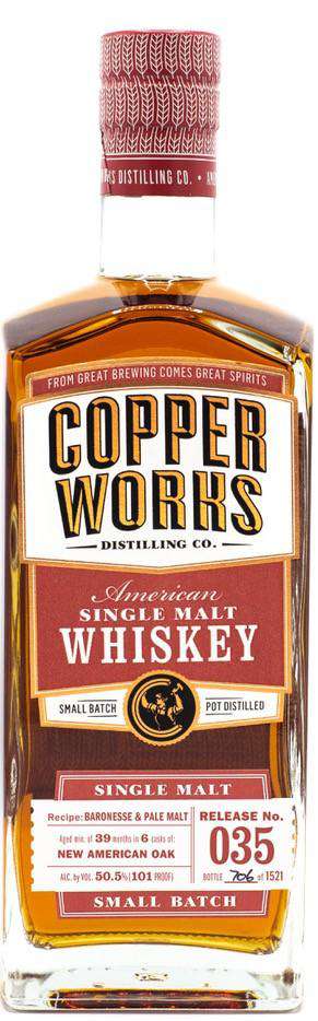 Copperworks American Cask Strength Single Malt Whiskey